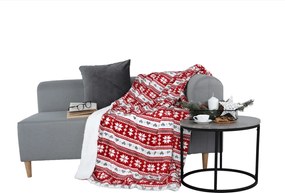 Kétoldalas bárány takaró, téli minta, 150x200, SAMANTE