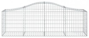 14 db íves horganyzott vas gabion kosár 200x50x60/80 cm