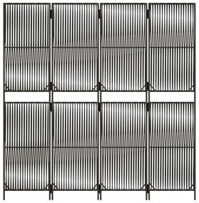 szürke 4 paneles polyrattan térelválasztó