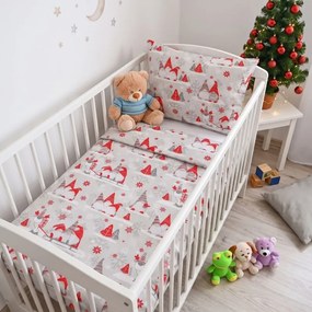 Karácsonyi ágyneműhuzat Buddy piros EMI, Gyerekgarnitúra 90x130 + 45x65