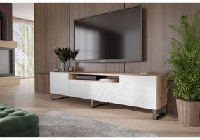 TV asztal RTV Neo 180 cm Artisan tölgy / Fehér