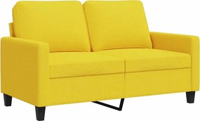 vidaXL 2 személyes világossárga szövet kanapé 120 cm