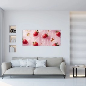 Kép - Eprek buborékokban (120x50 cm)