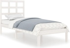 vidaXL Single fehér tömör fa ágykeret 90 x 190 cm