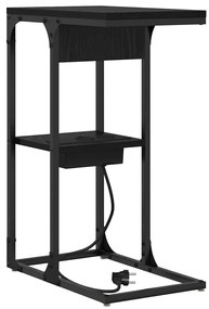 Éjjeli asztal Fekete tölgy 41.5 x 26 x 60.5 cm Faanyag