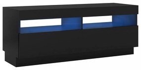 fekete TV-szekrény LED-lámpákkal 100 x 35 x 40 cm