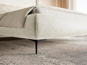 Franciaágy 140 cm Rirri 140B (ágyráccsal) (bézs szürke + fekete). 1099854