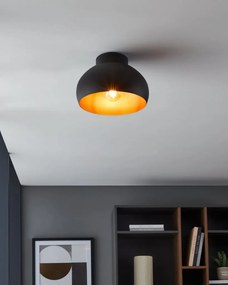 EGLO 900555 MOGANO 2 Loft Mennyezeti Lámpa Fekete, Réz E27 IP20
