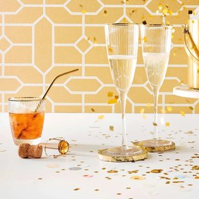 GOLDEN TWENTIES pezsgős pohár arany szegéllyel 250 ml