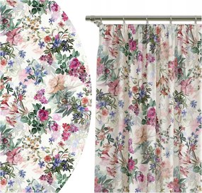 Függöny Kész 140x250 Függöny Virágok Szín 6335