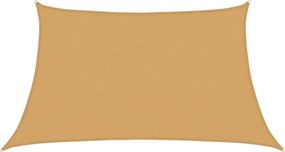 vidaXL világosszürke trapéz alakú HDPE napvitorla 160 g/m² 3/4 x 2 m