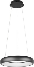 Matt fekete LED dimmelhető függőlámpa fém búrával ø 46 cm Cardona – Trio