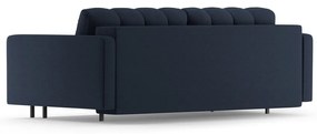 Sötétkék kinyitható tárolóhelyes kanapé 222 cm Bali – Cosmopolitan Design