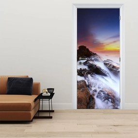 Fotótapéta ajtóra - Hegy a ködben (95x205cm)