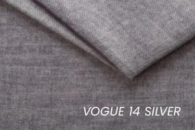 Annabelle L kinyitható sarokkanapé, jobb oldali - szürke velúr Vogue 14 / króm lábak
