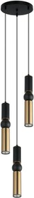 ITALUX PND-14290-3-BKBRO ISIDORA Többágú Függesztett Lámpa Antik Bronz, Fekete GU10 IP20