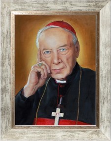 Stefan Hímzett Vallásos Vászonkép Fehér Díszített Keretben 30X40