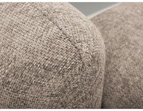 Világosbarna zsenília kinyitható-tárolóhelyes sarokkanapé (jobb oldali-heverő résszel) Mele – Makamii