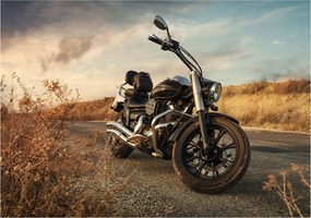 Fotótapéta Motorkerékpár az úton vinil stílus modern loft 208x146 +ragasztó
