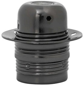 2 db fényes fekete lámpatartók E27