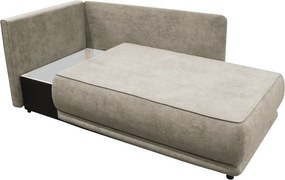 Kihúzható kanapé, bézsesszürke Taupe, balos, LIAMI