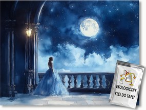 Fotótapéta Flizelina Éjszaka Hold Kastély Palota Bál Hercegnő 416x254 ragasztó