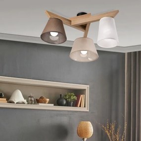 Brilagi - LED  Felületre szerelhető csillár  ANTHONY 3xE14/40W/230V tölgy