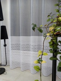 Mg Függöny 35139 Fehér 250cm Minőség lengyel 0,5m Görög minta