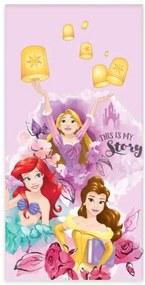 Disney Hercegnők My Story fürdőlepedő, strand törölköző 60x120cm
