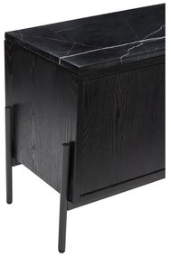 Fekete egzotikus fa alacsony komód 120x51 cm Nobu – Hübsch