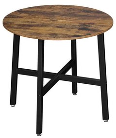 Étkezőasztal ELDUR barna/fekete