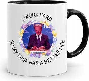 Donald Tusk Fekete Bögre Platform Ajándék fényképes nyomtatással