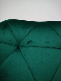 AKCIÓ Bárszék fekete lábbal WEST VELVET, zöld II. osztály