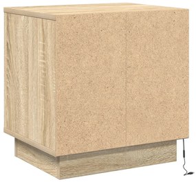 Éjjeli szekrények LED világítással 2 db Sonoma tölgy 44x34,5x45 cm