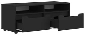 VISNES fekete szerelt fa TV-szekrény 100x40x38 cm