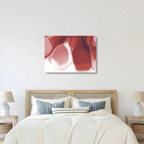 Üveg kép - Piros absztrakt virág N⁰3 (70x50 cm)