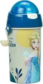 Disney Jégvarázs Together We Lead műanyag szívószálas kulacs akasztóval 500 ml