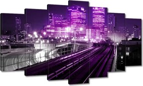 Festmények 140x80 Lila felhőkarcolók