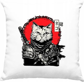 Cica párna Vicces cica Mém Katana Fehér