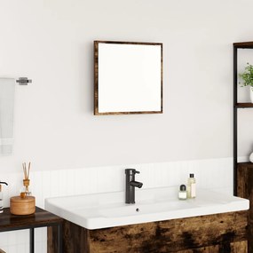 LED fürdőszobai tükör füstölt tölgy 40x8.5x37 cm műszaki fa