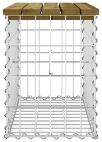 tömör impergnált fenyőfa gabion kerti pad 63 x 31,5 x 42 cm