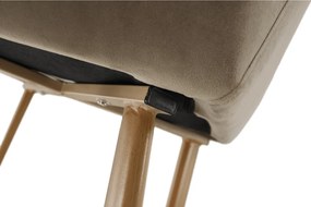 Szék, szövet Taupe szürke-barna/bükk, ODOVEL