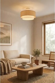 Brilagi - LED felületre szerelhető csillár BOHO ECO 1xE27/10W/230V átm. 40 cm bézs/krémszínű