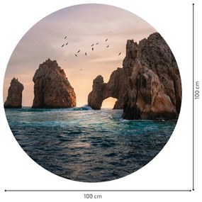 PIPPER. Textil kör alakú falmatrica "Los Cabos" Méret: 100cm