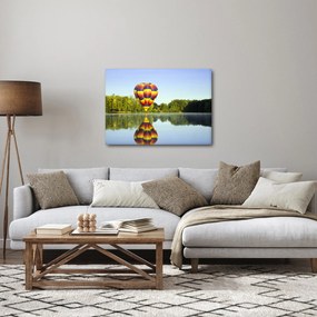 Hőlégballon a tónál képe (70x50 cm)