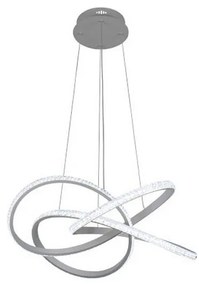 LED fényerőszabályozható, kábelen függesztett csillár LED/95W/230V 3000-6500K átm. 57 cm + távirányító