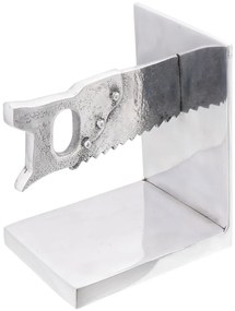Könyvtámaszok 2 db Ezüst 11x14x17,5 cm Alumínium Fűrészelve