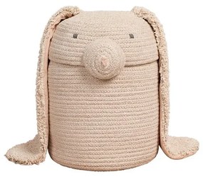 Krémszínű textil játéktároló kosár ø 25x30 cm Rita the Rabbit – Lorena Canals