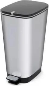 Pedálos szemetes, fémhatású, 45 l, CURVER Chic, ezüst (UCCCHIC)