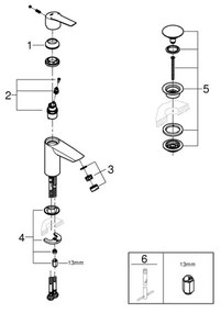 GROHE 23550002 - START mosdócsaptelep DN 15, fényes króm